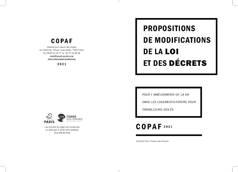 Propositions de modifs de la loi et des dcrets